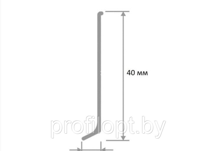 Алюминиевый плинтус ПЛ-40 300 см БЕЛЫЙ - фото 3 - id-p219562161