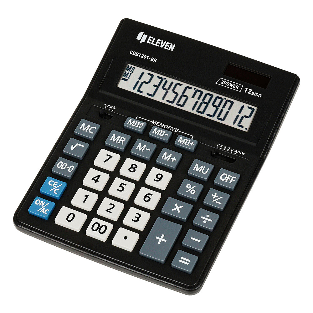 Калькулятор настольный Eleven "CDB1201-BK" 12-разрядный, черный (цена с НДС)