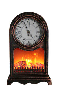 Светодиодный мини-камин декоративный "Старинные часы" с эффектом живого пламени+ подарок - фото 4 - id-p219562612