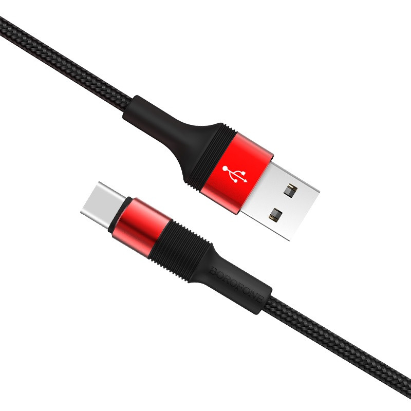 Кабель USB BOROFONE BX21 AM-Type-C 1метр 3А red - фото 2 - id-p219562868