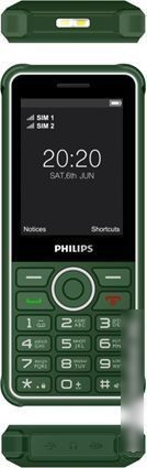 Кнопочный телефон Philips Xenium E2301 (зеленый) - фото 3 - id-p219564347