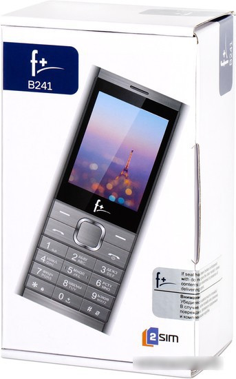 Мобильный телефон F+ B241 (серебристый) - фото 3 - id-p219564360