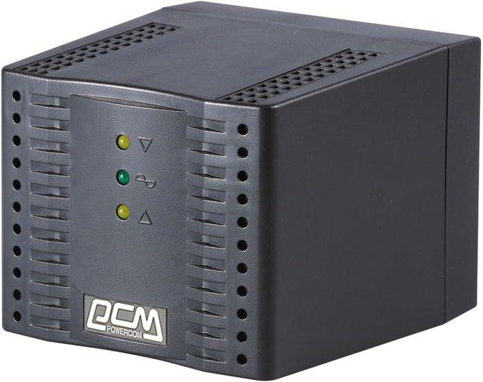 Стабилизатор напряжения Powercom TCA-1200 (черный) - фото 1 - id-p219564567