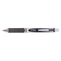 Ручка роллер автоматическая Pentel "Energel BL77", 0.7, черный, корпус черный/серебристый