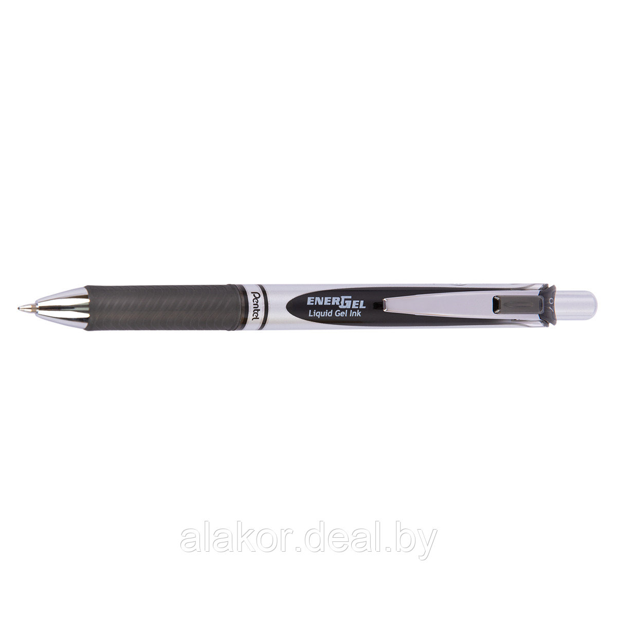 Ручка роллер автоматическая Pentel "Energel BL77", 0.7, черный, корпус черный/серебристый - фото 1 - id-p219564834