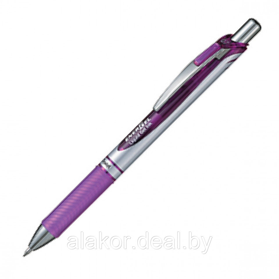 Ручка роллер автоматическая Pentel "Energel BL77", 0.7, фиолетовый, корпус фиолетовый/серебристый - фото 1 - id-p219566199