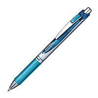 Ручка роллер автоматическая Pentel "Energel BL77", 0.7, бирюзовый, корпус бирюзовый/серебристый