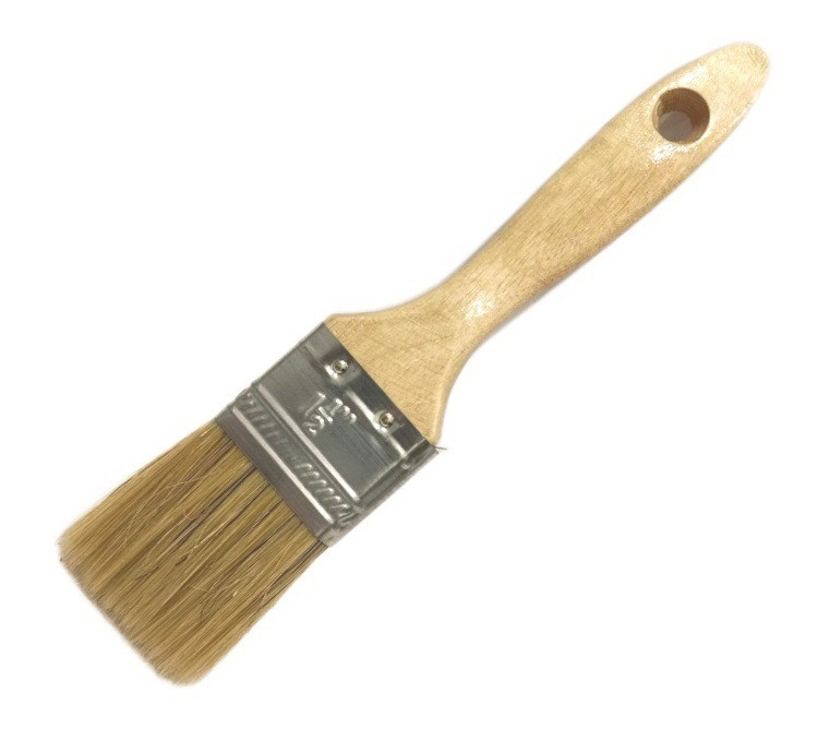 Кисть плоская Евро, натуральная щетина, деревянная ручка, 2 (50.8 мм) - 100-104 - фото 1 - id-p219414732