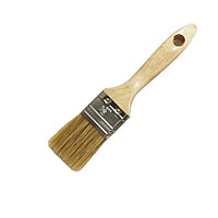 Кисть плоская Евро, натуральная щетина, деревянная ручка, 1 (25.4 мм) - 100-102