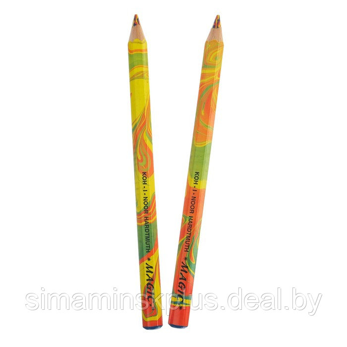 Набор 2 штуки карандаш с многоцветным грифелем Koh-I-Noor Magic, утолщённый (1181215) - фото 1 - id-p219575564