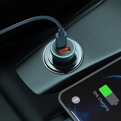 Автомобильное зарядное устройство Baseus Golden Contactor Pro Dual Quick Charger Car Charger U+C 40W (With - фото 4 - id-p219577264