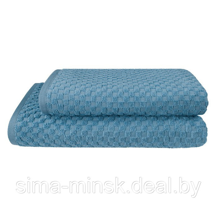 Набор махровых полотенец Mist, размер 50х90 см, 70х130 см, цвет голубой - фото 3 - id-p219577469