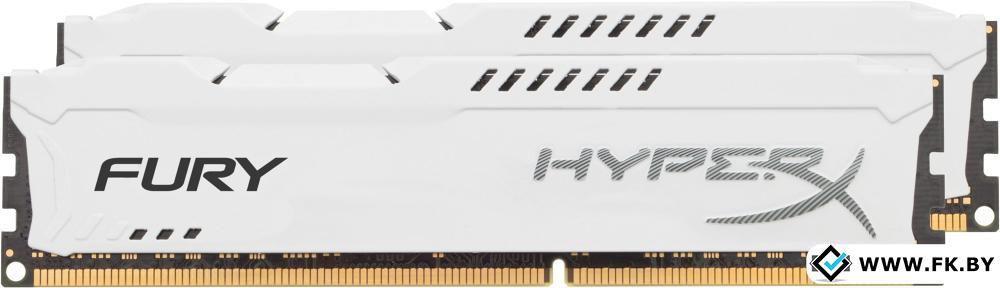 Оперативная память Kingston HyperX Fury White 2x4GB KIT DDR3 PC3-12800 (HX316C10FWK2/8) - фото 1 - id-p219567106