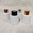 Флакон для диффузора круглый белый, 50 мл Черная крышка, фото 3