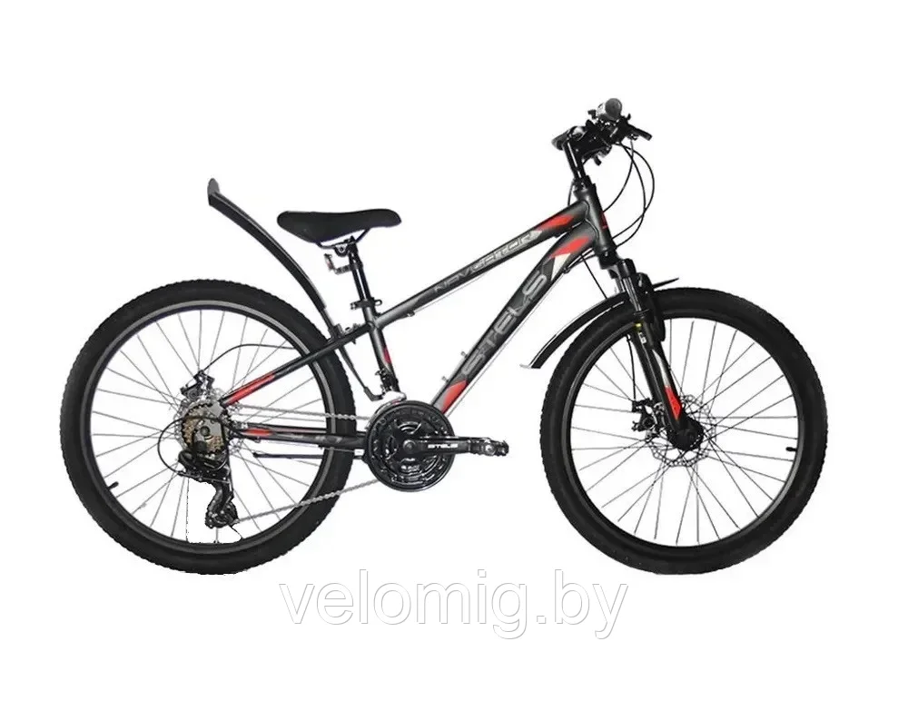 Велосипед подростковый Stels Navigator 400 MD 24 F010 (2024)(Серо-красный) - фото 8 - id-p71968240