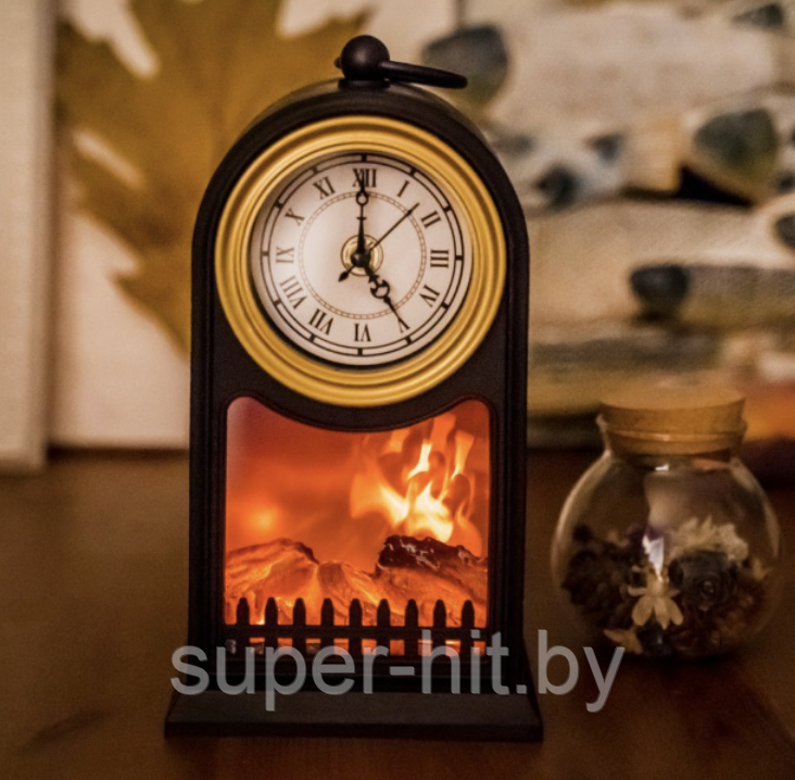 Фигурка светодиодная Камин "Старинные часы" Led Fireplace Lantern - фото 6 - id-p219547886