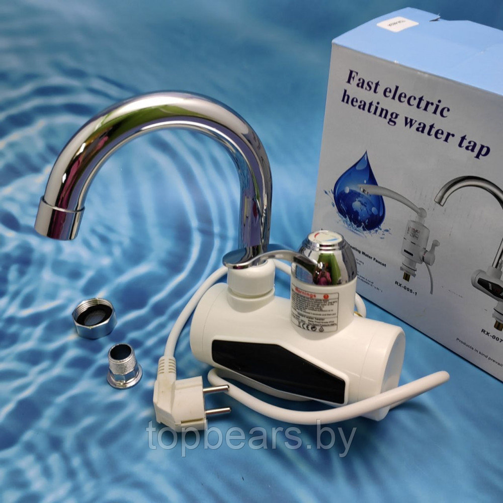 Проточный электрический кран-водонагреватель Fast electric heating water tap RX-007, 3 кВт - фото 2 - id-p219585402