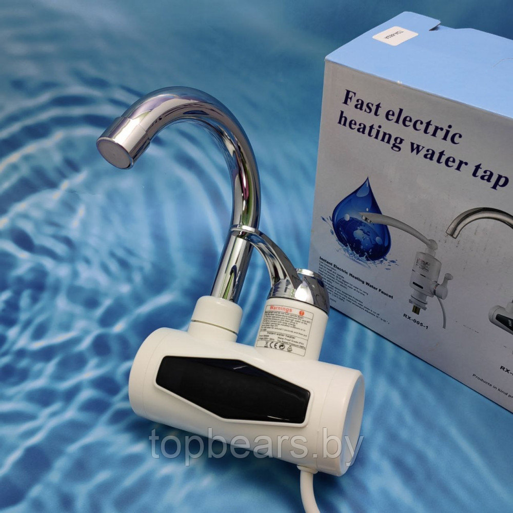 Проточный электрический кран-водонагреватель Fast electric heating water tap RX-007, 3 кВт - фото 5 - id-p219585402