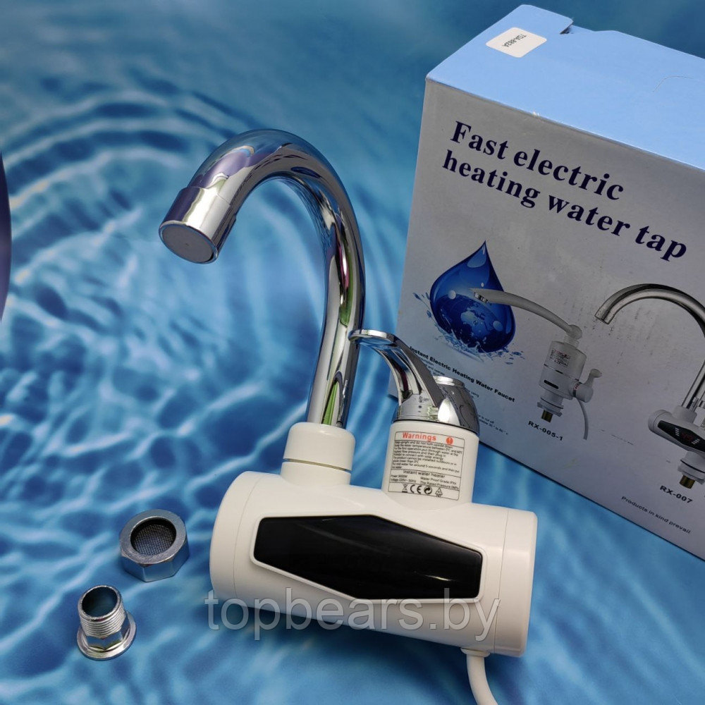 Проточный электрический кран-водонагреватель Fast electric heating water tap RX-007, 3 кВт - фото 6 - id-p219585402