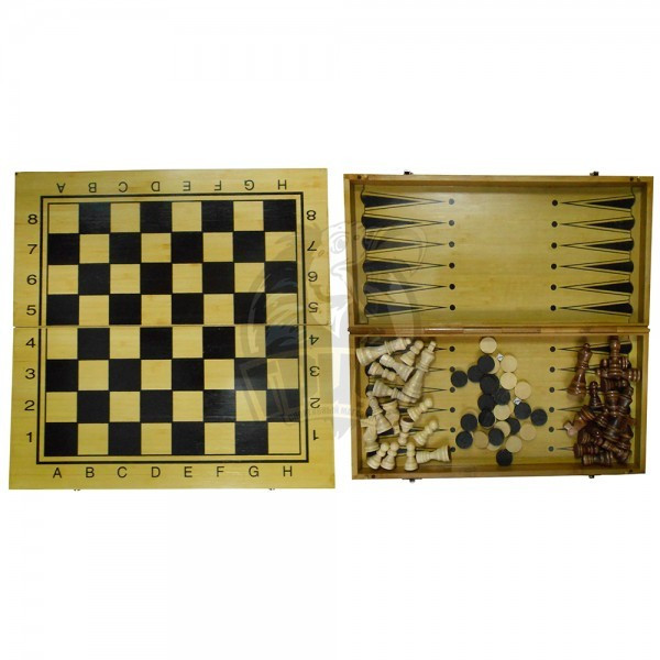 Набор игр 3 в 1 (шахматы, шашки, нарды) (арт. LG404) - фото 1 - id-p219585367