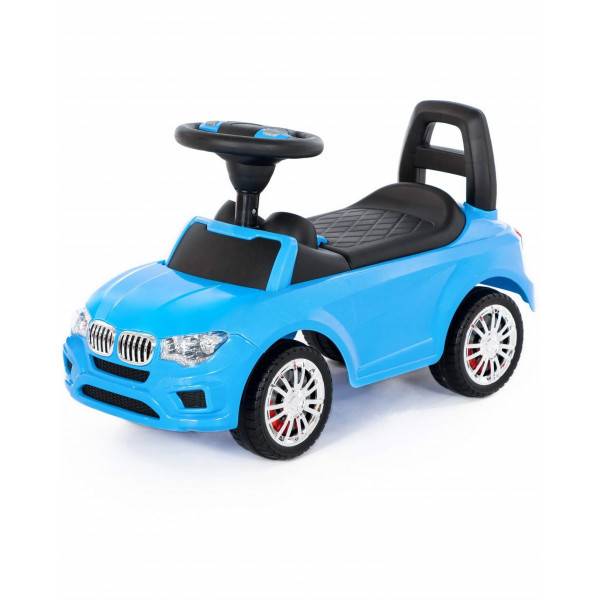 Автомобиль-каталка Полесье SuperCar №5 BMW со звуковым сигналом голубая (в коробке) - фото 1 - id-p167931771