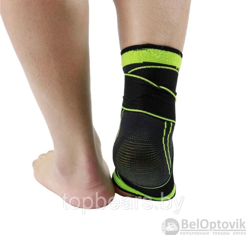 Голеностоп (Бандаж голеностопного сустава) Pressurized support ankle неопреновый с фиксирующим ремнем (1шт.) - фото 3 - id-p219585403