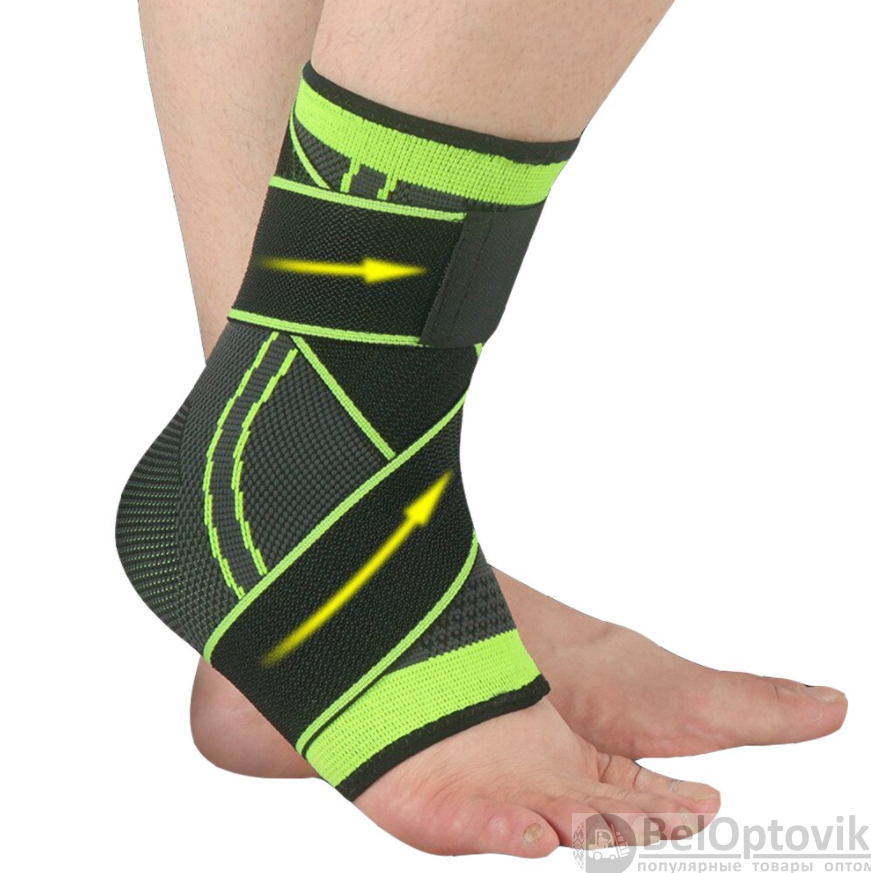 Голеностоп (Бандаж голеностопного сустава) Pressurized support ankle неопреновый с фиксирующим ремнем (1шт.) - фото 8 - id-p219585866