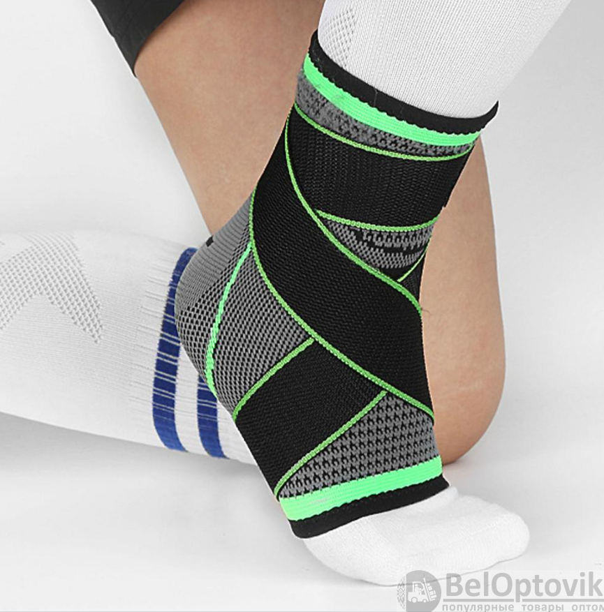 Голеностоп (Бандаж голеностопного сустава) Pressurized support ankle неопреновый с фиксирующим ремнем (1шт.) - фото 10 - id-p219585866