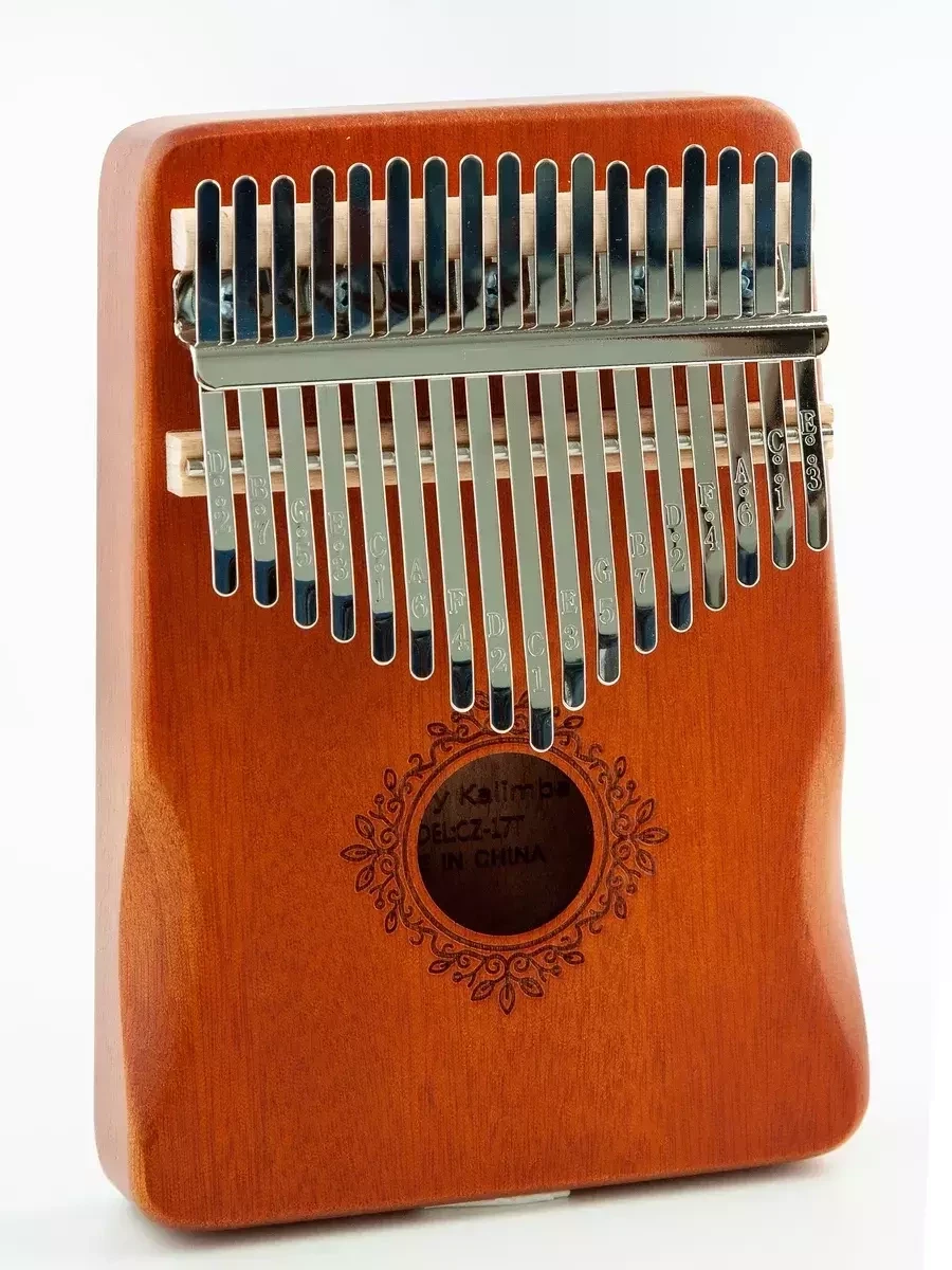 Калимба деревянная 17 нот с чехлом (коричневый) - фото 5 - id-p219585485