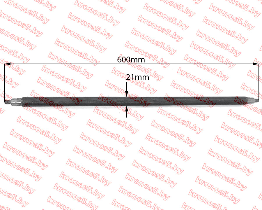 Вал горизонтальной трансмиссии роторной косилки к минитрактору L=600, ф=17/20 - фото 2 - id-p219590747