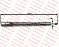 Вал горизонтальной трансмиссии от ВОМ ф=18mm (шпонка) L=345mm роторной косилки к мотоблоку