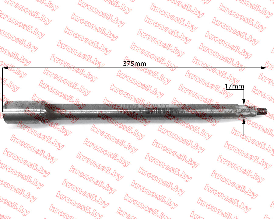 Вал горизонтальной трансмиссии от ВОМ ф=18mm (шпонка) L=345mm роторной косилки к мотоблоку - фото 1 - id-p219590767