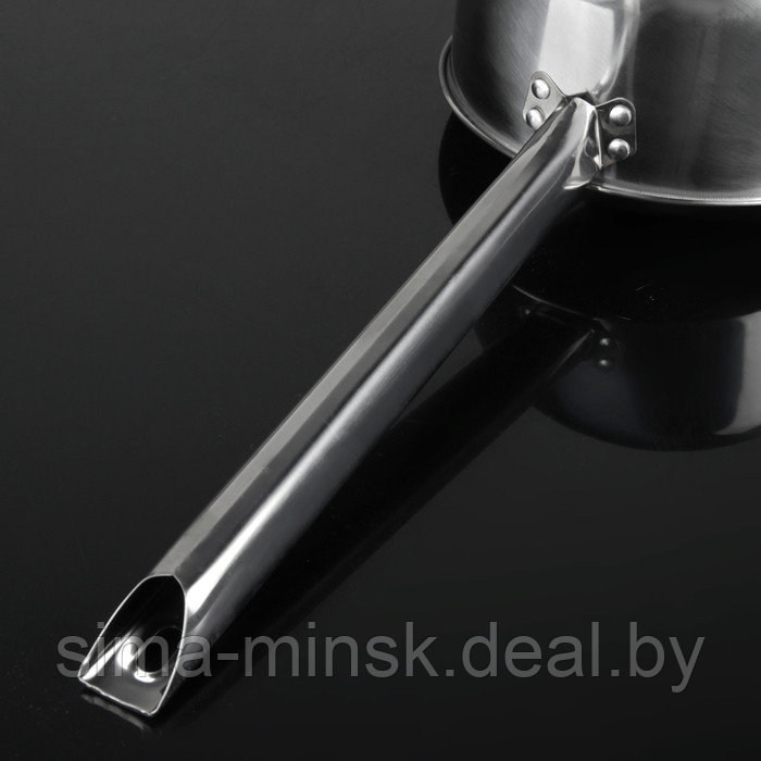 Ковш из нержавеющей стали с длинной ручкой, 1,8 л, 41×16×9,5 см, металлическая ручка, цвет серебряный - фото 2 - id-p219591341