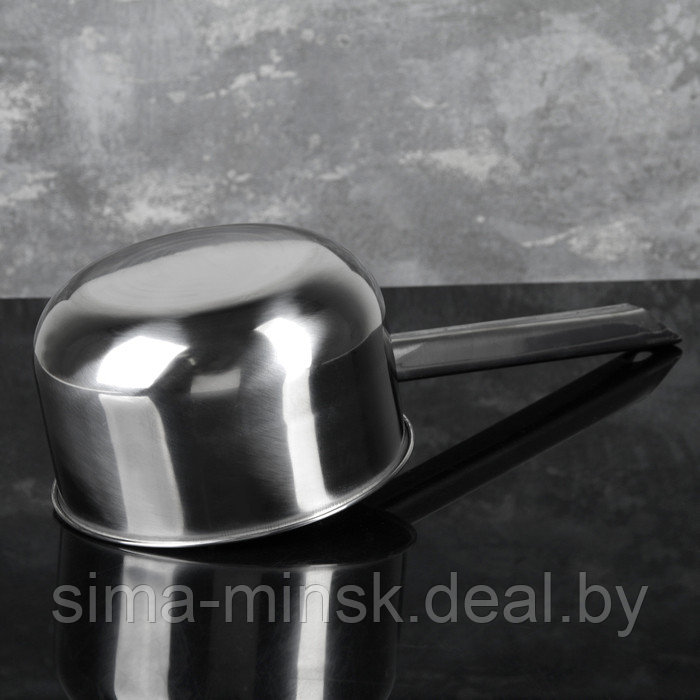 Ковш из нержавеющей стали с длинной ручкой, 1,8 л, 41×16×9,5 см, металлическая ручка, цвет серебряный - фото 3 - id-p219591341