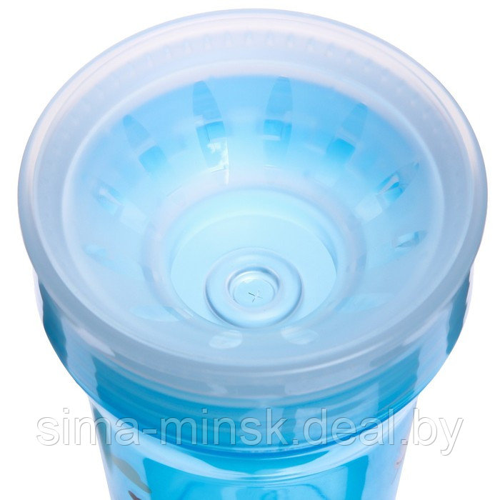Тренировочный поильник-стакан 2 в 1, непроливайка 360 градусов, 250 мл., цвет голубой - фото 2 - id-p219590994