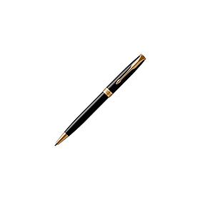 Ручка шариковая автоматическая "Sonnet Lacquer Deep Black GT" черный/золотистый