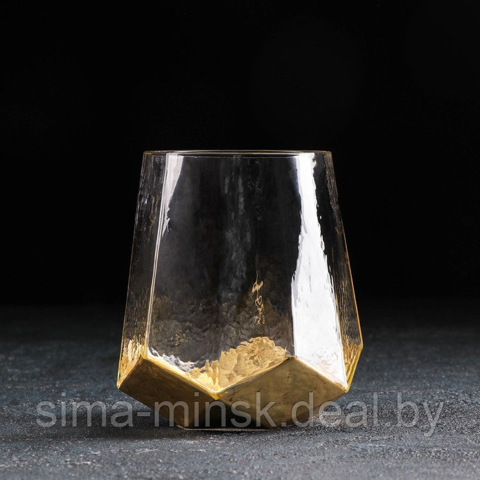 Стакан стеклянный Magistro «Дарио», 450 мл, 10×11,5 см, цвет золотой - фото 2 - id-p219594390