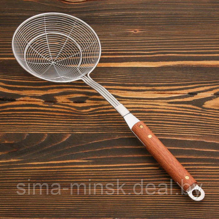 Дуршлаг-сито с деревянной ручкой 39см - фото 1 - id-p219591034