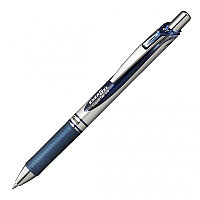 Ручка роллер автоматическая Pentel "Energel BL77", 0.7, синий, корпус т.синий/серебристый