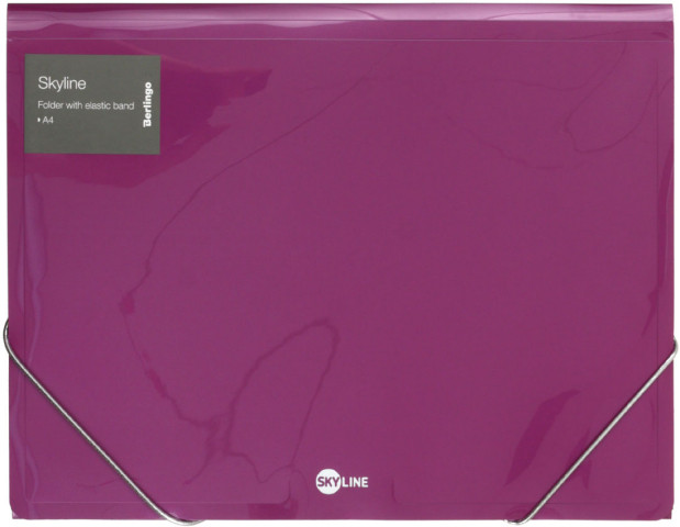 Папка пластиковая на резинке Berlingo Skyline толщина пластика 0,5 мм, розовая - фото 2 - id-p219440983