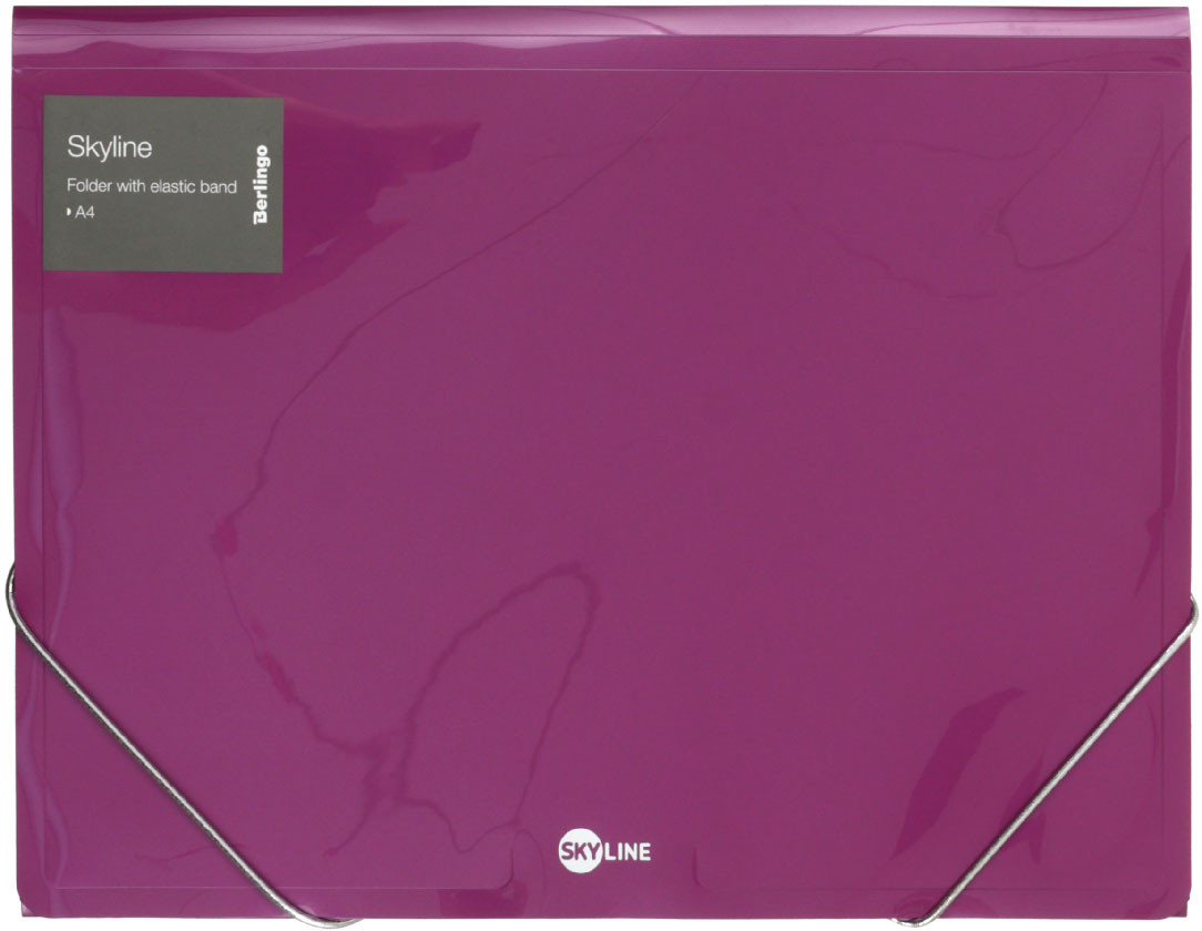 Папка пластиковая на резинке Berlingo Skyline толщина пластика 0,5 мм, розовая - фото 3 - id-p219440983