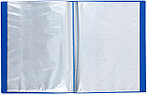 Папка пластиковая на 40 файлов «Стамм» толщина пластика 0,5 мм, синяя
