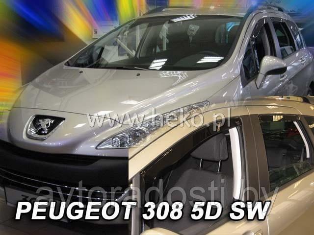 Ветровики вставные для Peugeot 308 SW (2008-2013) универсал / Пежо 308 [26134]  (HEKO)