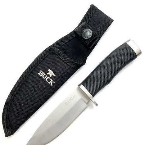 Нож фиксированный Buck в чехле Черный - фото 6 - id-p219600657