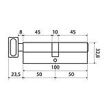 Цилиндровый механизм Стандарт MAX 100 (50х50В) SN 5кл перф.ключ/верт. (80,10), фото 2