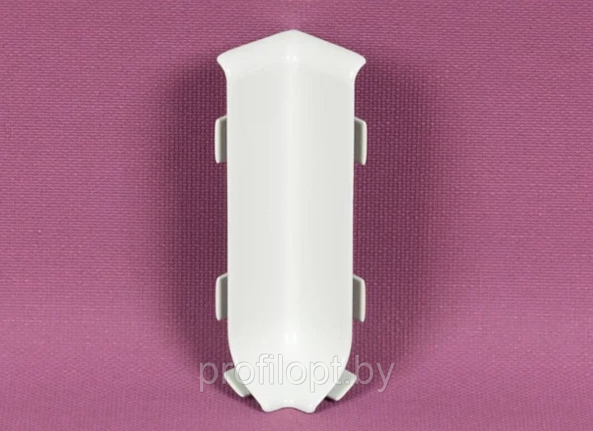 Внутренний угол к плинтусу алюминиевому ПЛ-60 Белый - фото 2 - id-p219602705