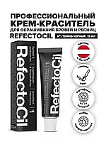 Refectocil Eyelash and Eyebrow Dye #1 Интенсивный Черный / Pure Black 15 мл Краска для бровей и ресниц