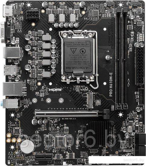 Материнская плата MSI PRO H610M-E
