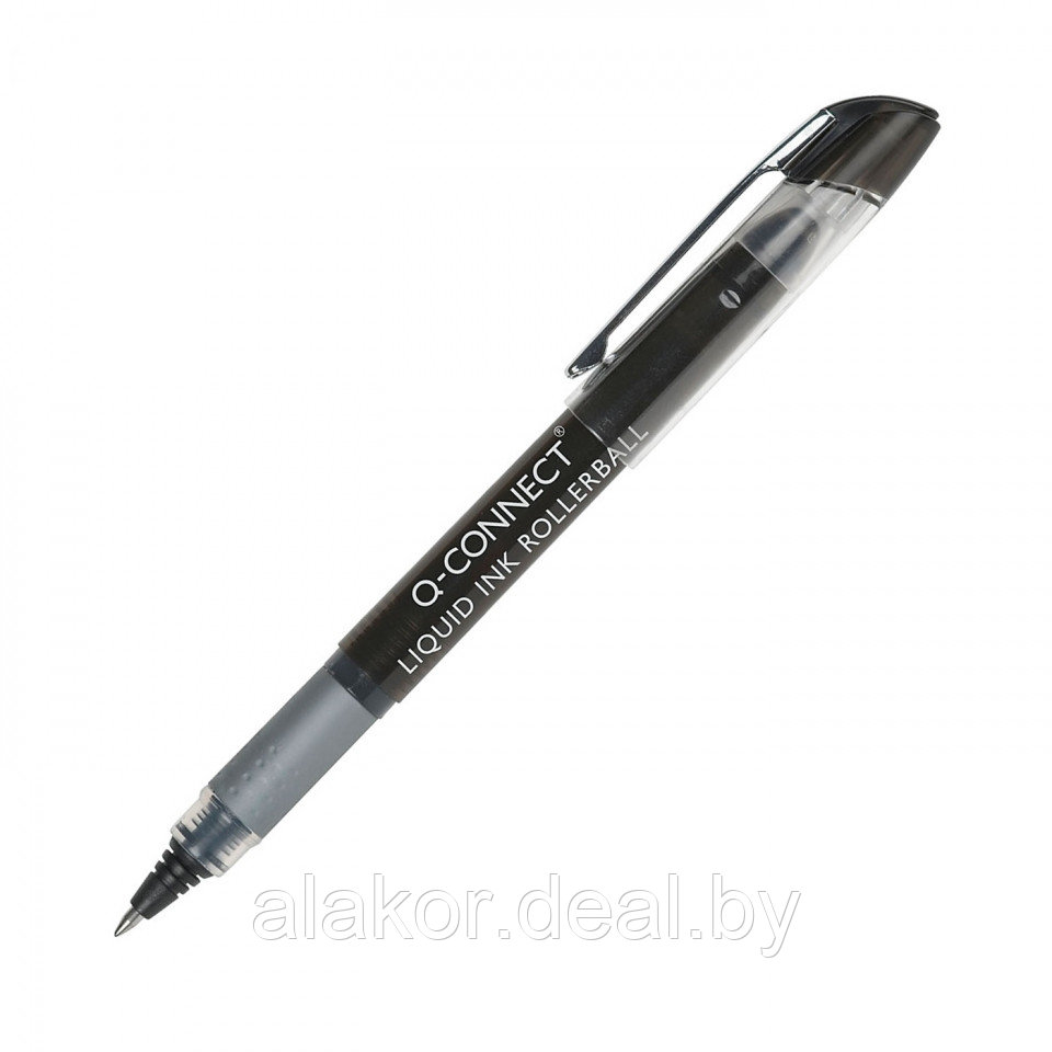 Ручка роллер с быстросохнущими чернилами Q-Connect , цвет черный 0.5 мм, корпус черный - фото 1 - id-p219605237