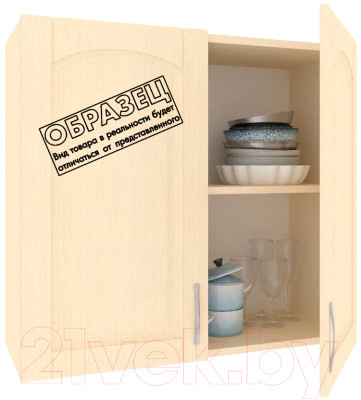 Шкаф навесной для кухни Кортекс-мебель Корнелия Ретро ВШ80 - фото 4 - id-p219605457
